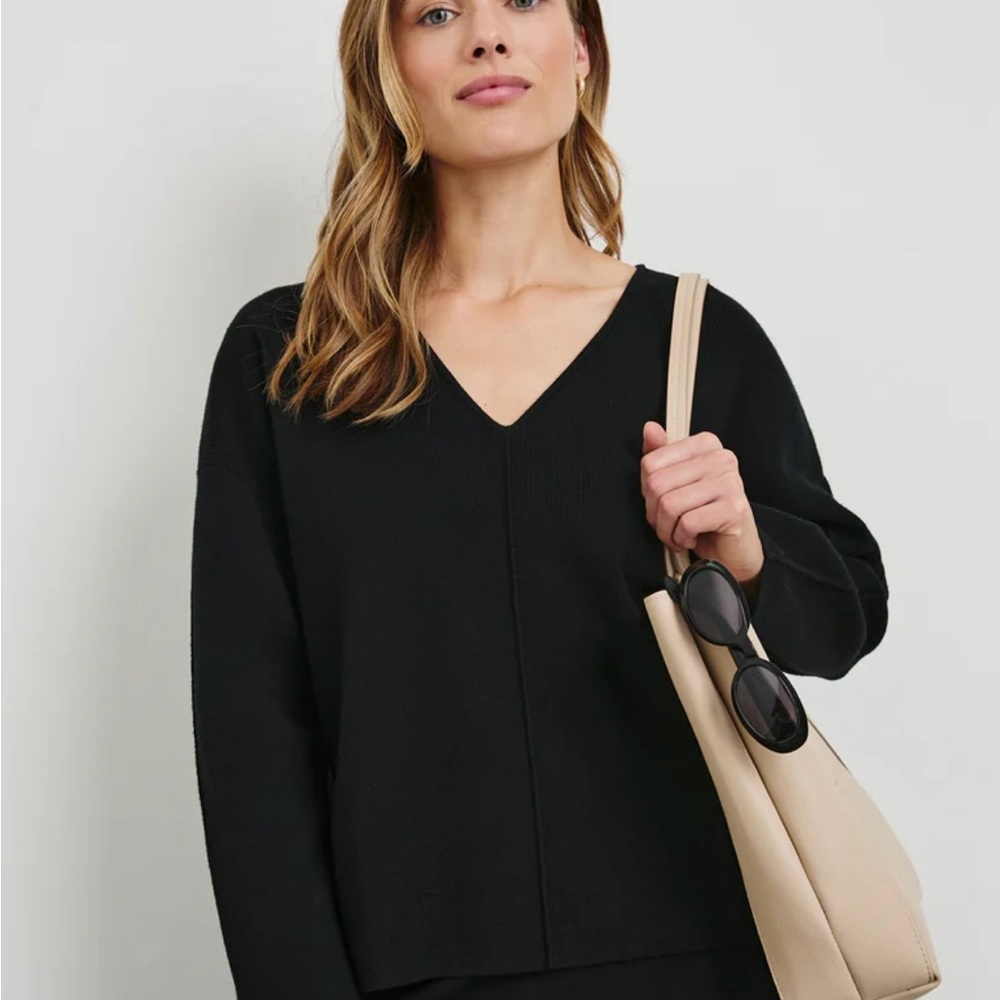 Chic Black V-Neck Sweater
